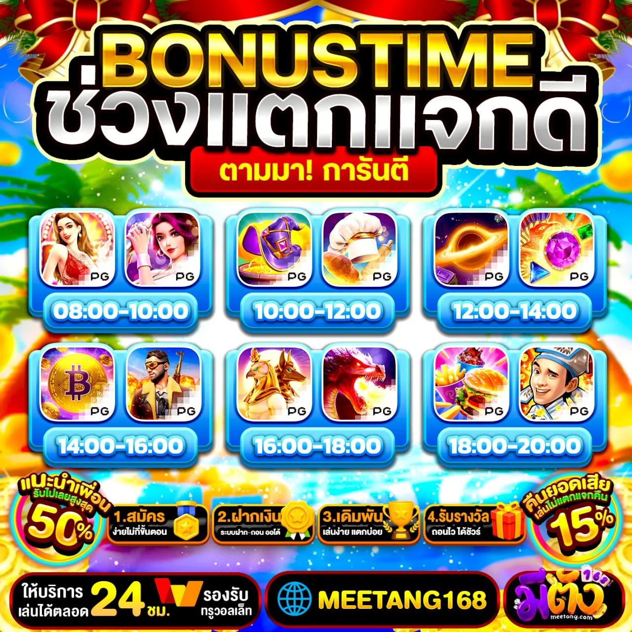 โปรโมชั่น ฝาก20รับ100 เล่นแล้วแตกดี แนะนำญาติพี่น้องมาเล่นได้นะ